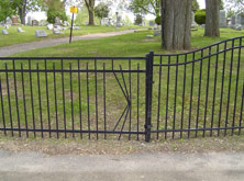 Cemetery Fence Before Repair Belleville